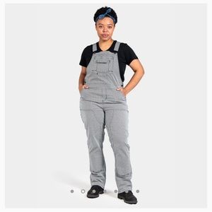 Dovetail Workwear Freshley Overall, Size 0; Inseam 28, Indigo Stripe